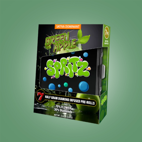 Spritz Green Apple Sativa Infused Preroll 7ct