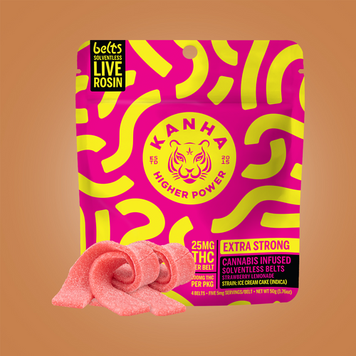 Kanha Extra Strong THC Belts Sour Fruit Punch 6ct