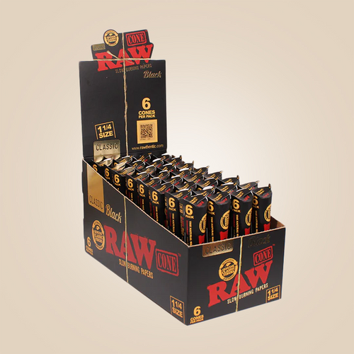 RAW Black 1¼  6Pk