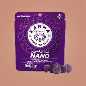 Kanha Fast Acting Nano Gummies Grape Indica 10ct